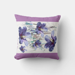 Coussin Jolie Lavande Hibiscus Flower Thlow Pillow