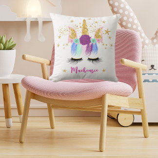 Coussin Jolie licorne florale