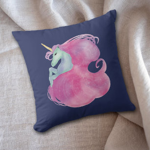 Coussin Jolie licorne rose