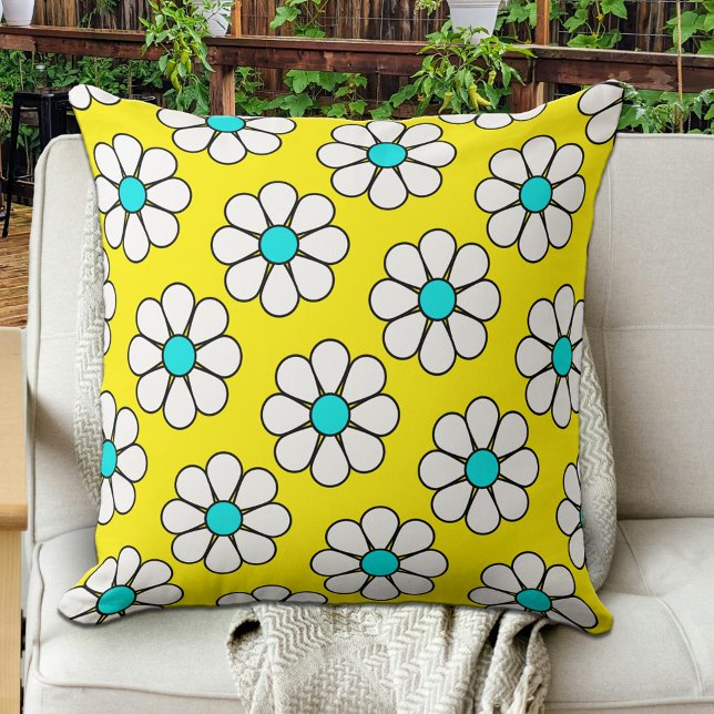 Coussin Jolie marguerite de dessin animé (Créateur téléchargé)