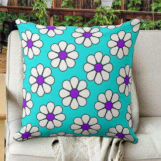 Coussin Jolie marguerite de dessin animé