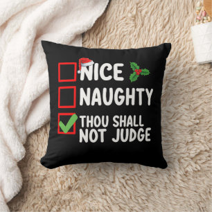 Coussin Jolie Méchant Tu ne jugeras pas la liste de Noël