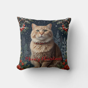 Coussin Jolie Noël kitty vacances Meowy Noël