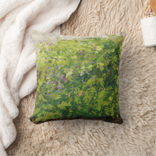 Coussin Jolie peinture artistique graphique de buisson flo