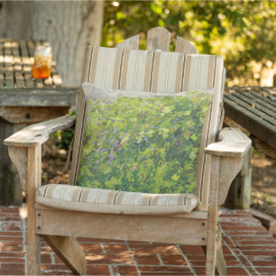 Coussin Jolie peinture artistique graphique de buisson flo