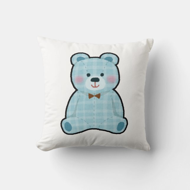 Coussin Jolie peluche ourson à l'esthétique mignonne 🤩 (Recto)