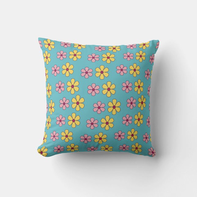 Coussin Jolie petite fleurs motif (Recto)