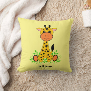 Coussin Jolie petite girafe pour enfants
