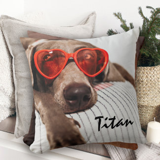 Coussin Jolie photo de compagnie personnalisée double face