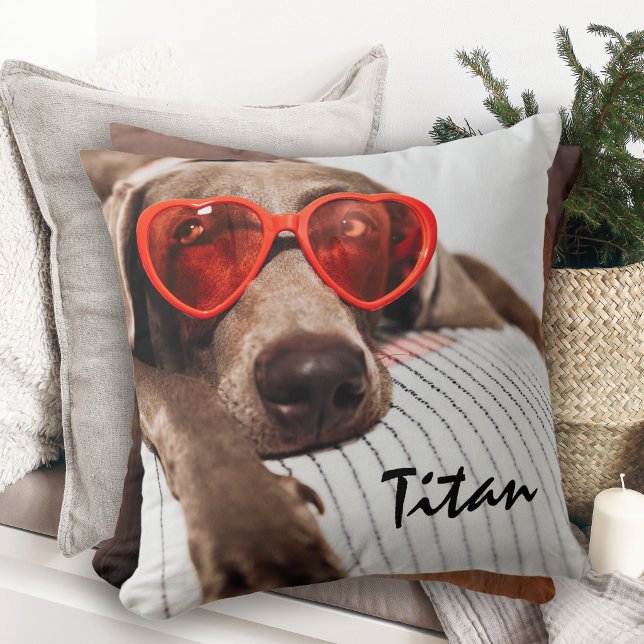 Coussin Jolie photo de compagnie personnalisée double face (Créateur téléchargé)