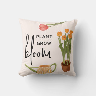 Coussin Jolie Plante de script croissance fleur Tulip
