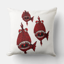 Jolie Red Killer Piranhas Poissons attaquent dents