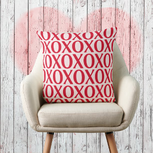 Coussin Jolie Saint-Valentin XOXO Rouge Et Rose