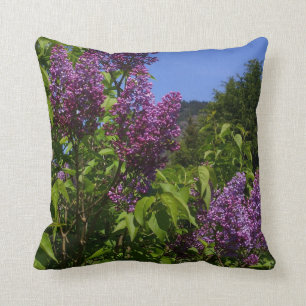 Coussin Jolie scène naturelle des fleurs de Lilac