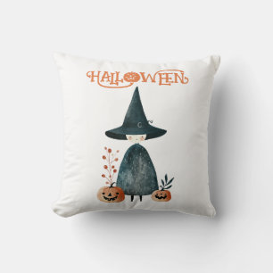 Coussin Jolie sorcière et Jack o Lanterns Pépinière Hallow