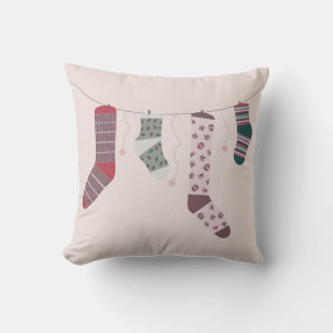 Coussin jolies chaussettes d'automne