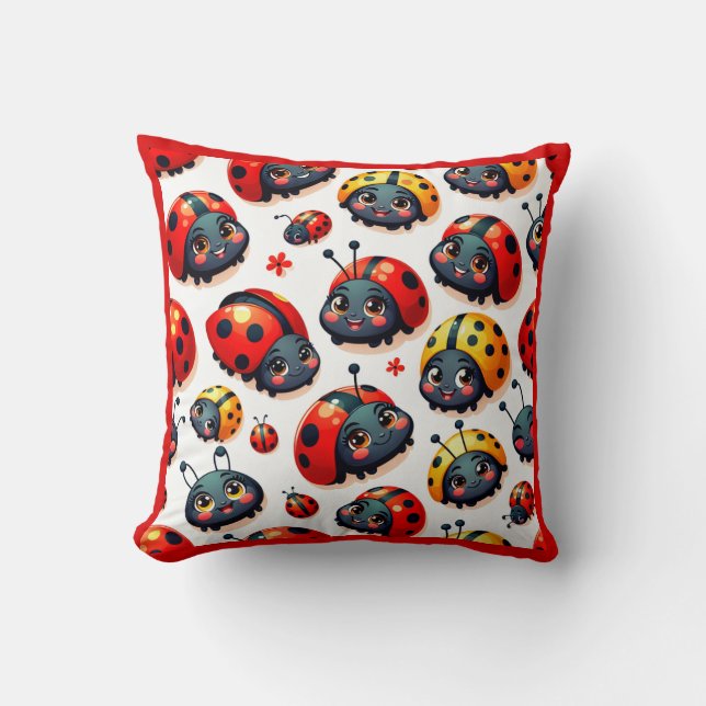 Coussin Jolies coccinelles (Recto)