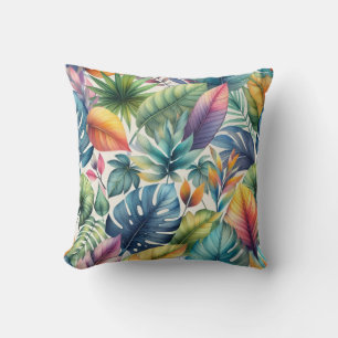 Coussin Jolies feuilles tropicales