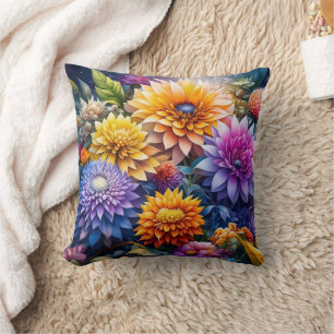 Coussin Jolies Fleurs D'Art Ai Colorées