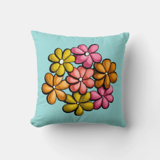 Coussin Jolies Fleurs Fille Colorée