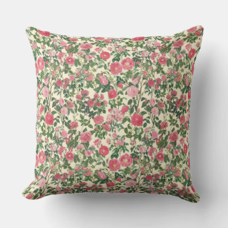 Coussin Jolies fleurs roses vintage - Floral Cottagecore