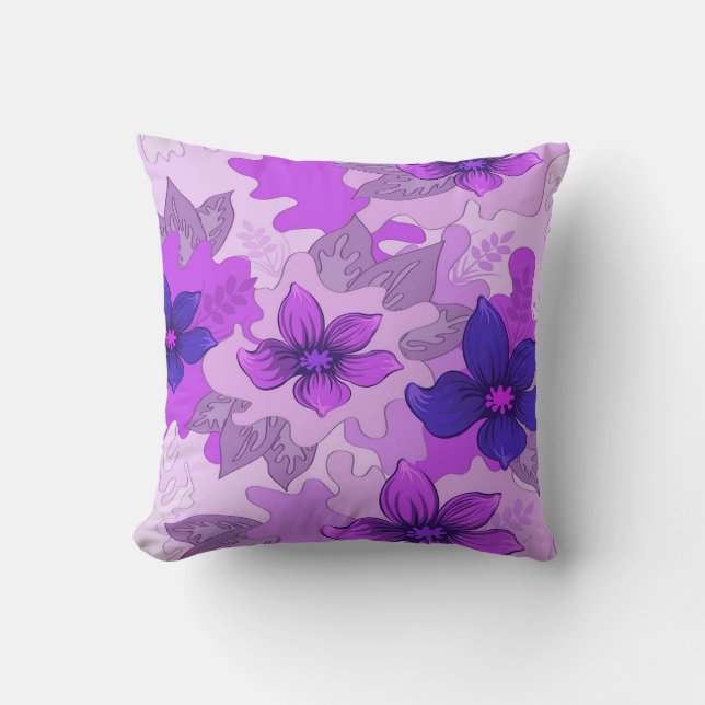 Coussin Jolies fleurs violettes (Recto)