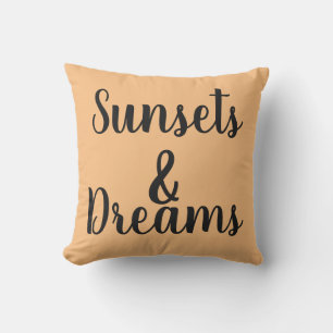 Coussin jolies lettres SUNSETS & RÊVES