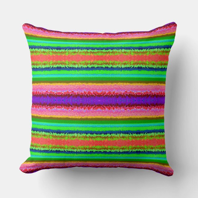 Coussin Jolies lignes abstraites colorées  (Recto)