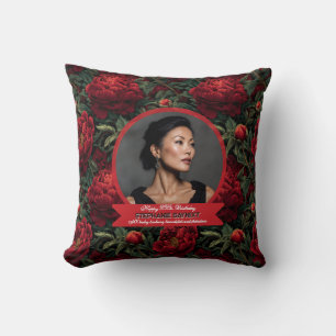 Coussin Jolies Pivoines Botaniques Fleur Thème Anniversair