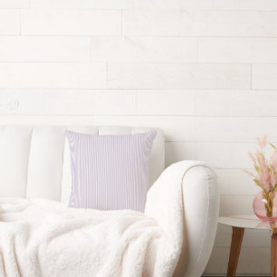 Coussin Jolies rayures blanches lavande
