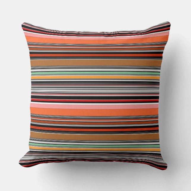 Coussin Jolies rayures colorées (Recto)