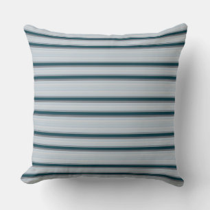 Coussin Jolies rayures gris bleu 