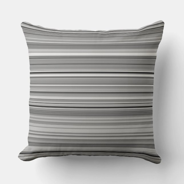 Coussin Jolies rayures grises (Recto)