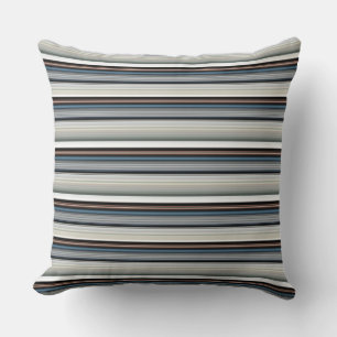 Coussin Jolies rayures grises et blanches