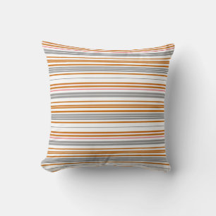 Coussin Jolies rayures grises marron