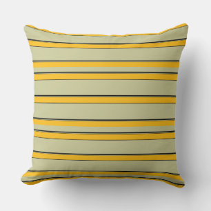 Coussin Jolies rayures jaunes modernes