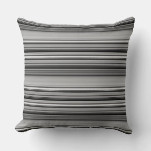 Coussin Jolies rayures noir gris