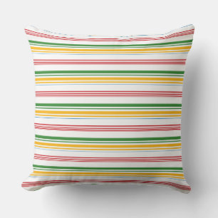 Coussin Jolies rayures vert jaune