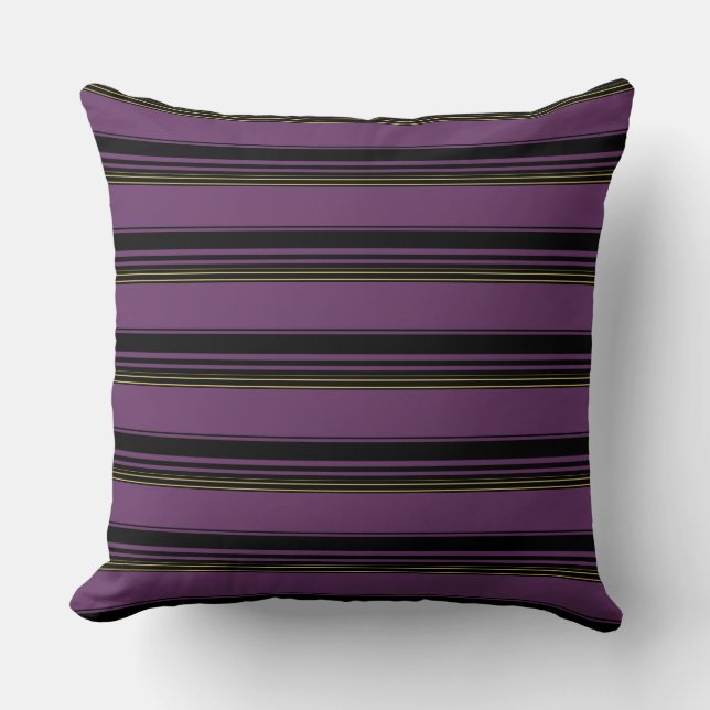 Coussin Jolies rayures violettes (Recto)