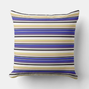 Coussin Jolies rayures violettes blanches