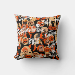 Coussin  Jolies vibrations effrayantes d'Halloween effraya