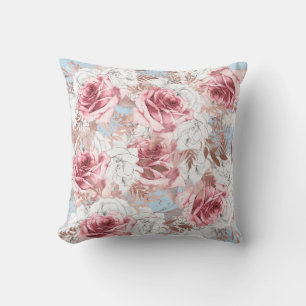 Coussin JOLIMENT FLORAL BLUE ROSE DOUBLE Cushion À CÔTÉ