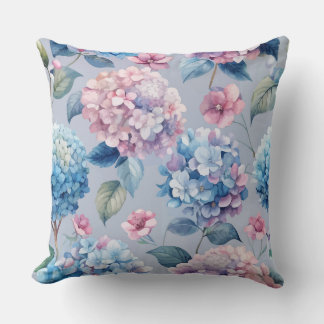 COUSSIN JOLIMENT ROSE & BLEU HYDRANGEA FLORAL BLOOMS