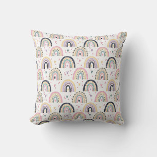 Coussin Jolis arcs-en-ciel pastel
