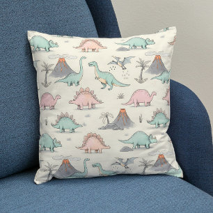 Coussin Jolis dinosaures esquissés à Jurassic Land