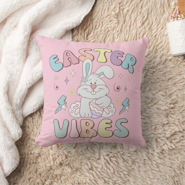 Coussin Jolis lapins ambiance de Pâques pastel printemps  (Couverture)
