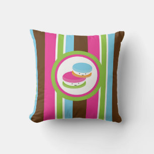 Coussin Jolis Macarons Colorés Boulangerie Bandes Amusante