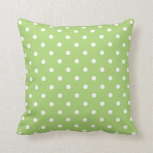 Coussin Jolis, mignons, pois verts lime classiques