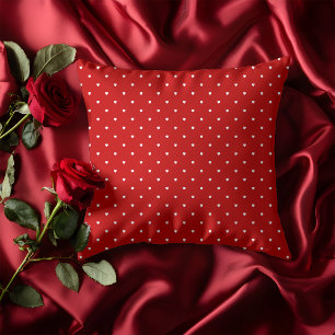 Coussin Jolis petits cœurs rouges pour la Saint-Valentin 