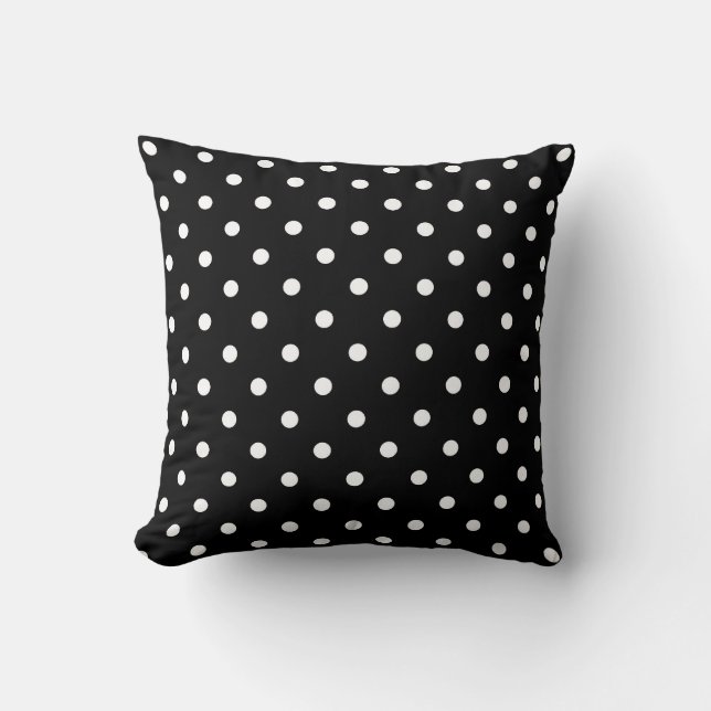Coussin jolis points noirs et blancs. (Recto)